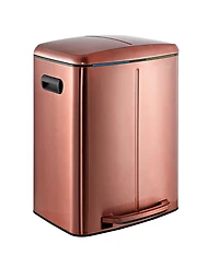 Marco Rectangular Double Bucket Trash Can with Soft-Close Lid