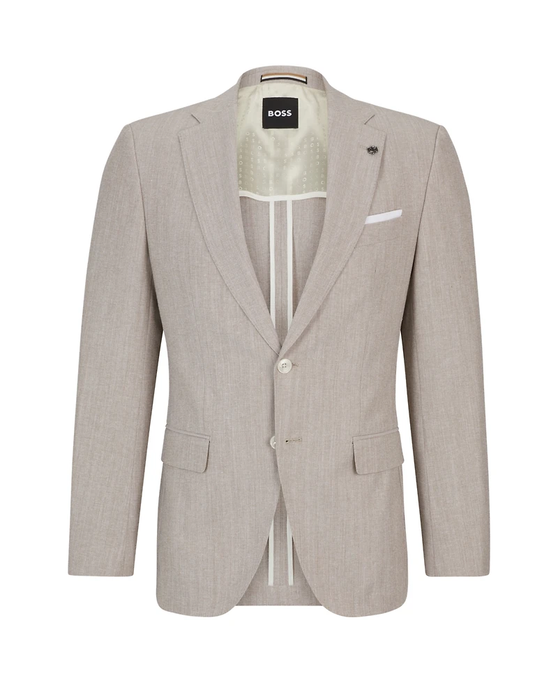 Boss by Hugo Boss Men's Micro-Patterned Slim-Fit Jacket