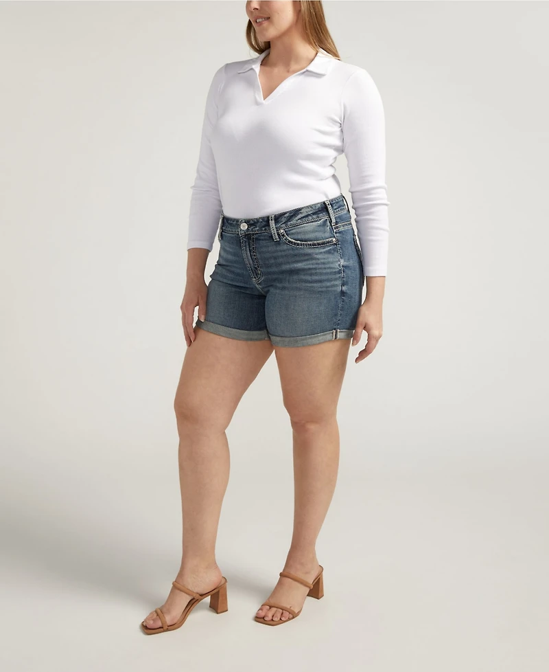 Silver Jeans Co. Plus Suki Mid Rise Curvy Fit Shorts