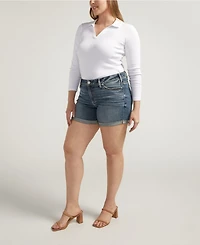 Silver Jeans Co. Plus Suki Mid Rise Curvy Fit Shorts