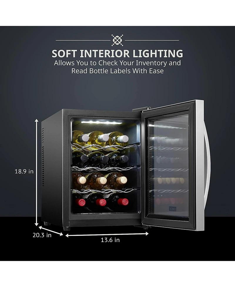 Schmecke 12-Bottle Thermoelectric Wine Cooler - Stainless Steel