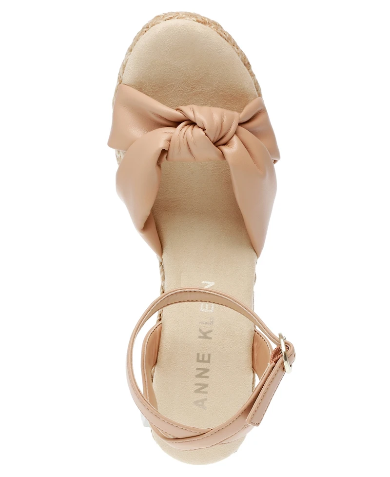 Anne Klein Women's Wheatley Ankle Strap Espadrille Wedge Sandals