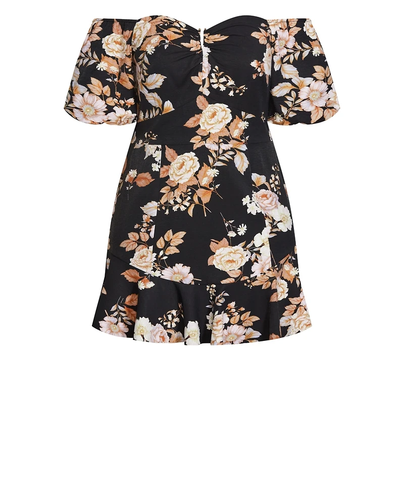 City Chic Plus Size Aria Floral Dress