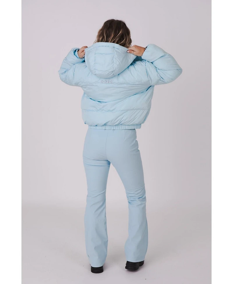 Women's Ice Blue Chic Puffer Jacket
