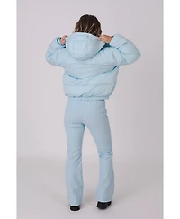 Women's Ice Blue Chic Puffer Jacket