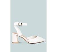 hyatt metallic sling block heel sandals