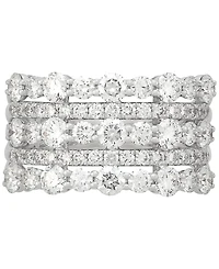Diamond Multi-row Band (2-1/2 ct. t.w.) in 14k White Gold