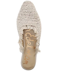 Sam Edelman Women's Reeta Fringe Raffia Flat Mules