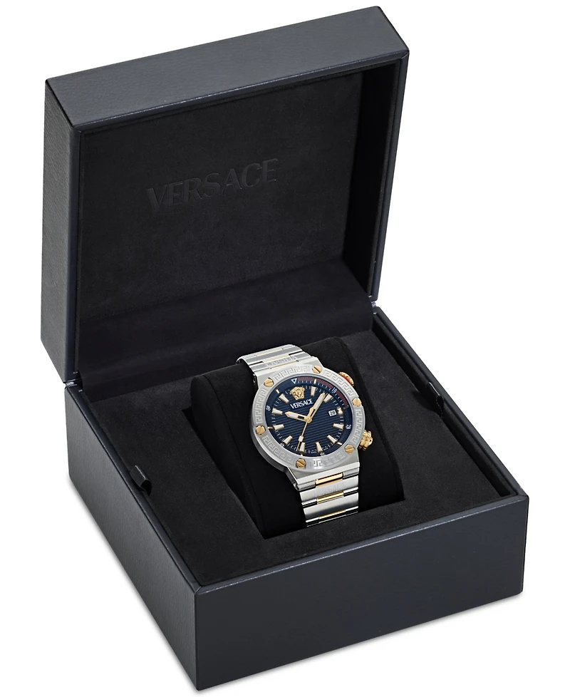 Versace Men's Swiss Two-Tone Stainless Steel Bracelet Watch 43mm