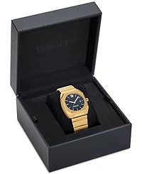 Versace Men's Swiss Gold Ion Plated Stainless Steel Bracelet Watch 44mm
