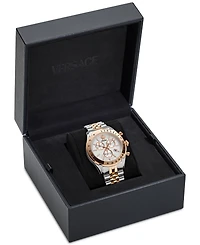 Versace Men's Swiss Chronograph Two-Tone Stainless Steel Bracelet Watch 44mm