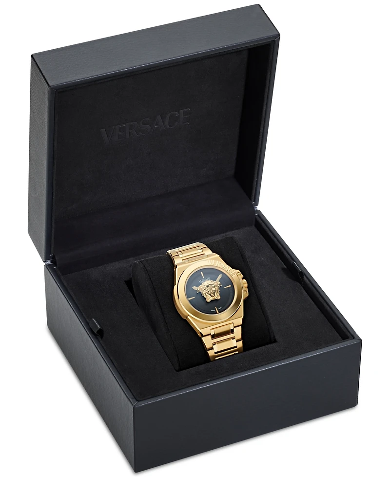 Versace Women's Swiss Gold Ion Plated Stainless Steel Bracelet Watch 37mm