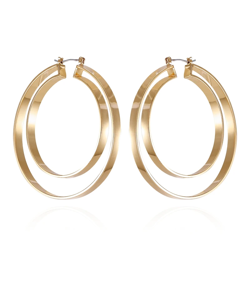 Vince Camuto Gold-Tone Double Hoop Earrings