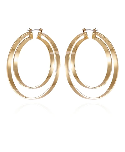 Vince Camuto Gold-Tone Double Hoop Earrings