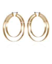Vince Camuto Gold-Tone Double Hoop Earrings