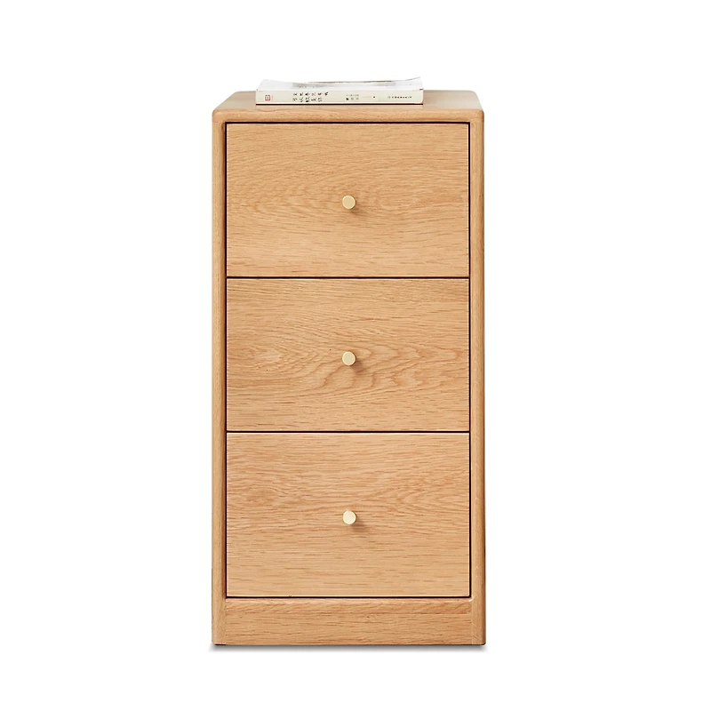 Streamdale Solid Oak Free-Standing Corner Bedside Table