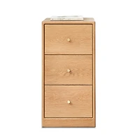 Streamdale Solid Oak Free-Standing Corner Bedside Table