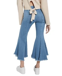 Guess Women'S Sofia 1981 Fringe-Trim Flare Jeans