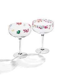 Cambridge Floral Bright Coupe Glasses, Set of 2