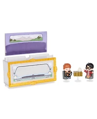 Harry Potter, Micro Magical Moments Year 2 Flying Car Figure Set with Harry, Ron, Hedwig Display Case