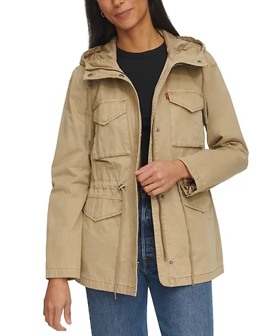 Levi's Women's Lightweight Washed Cotton Military Jacket