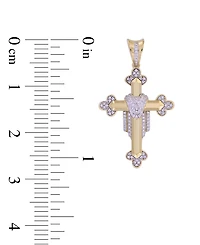 Men's Diamond Pave Ornate Cross Pendant (1/3 ct. t.w.) in 10k Gold