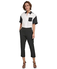 Dkny Women's Mid-Rise Pull-On Cropped Pants
