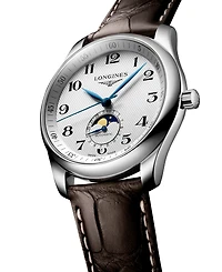 Longines Men's Swiss Automatic Master Brown Leather Strap Watch 40mm