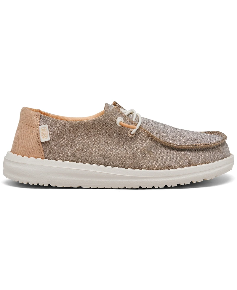 Hey Dude Women's Wendy Metallic Sparkle Casual Sneakers from Finish Line