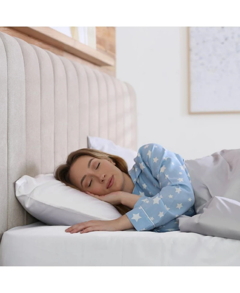 Night Satin Washable Flat Sheet, White, King