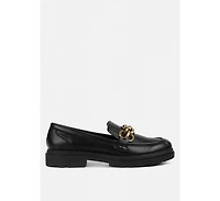 arthur faux leather chunky platform loafers