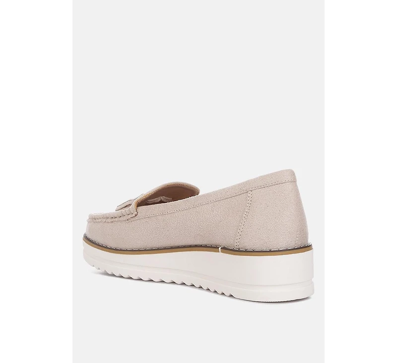 daiki platform lug sole tassel loafers