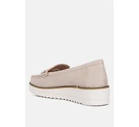 daiki platform lug sole tassel loafers