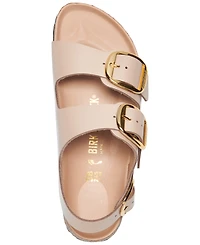 Birkenstock Women's Milano Big Buckle High Shine Natural Leather Patent Sandals from Finish Line
