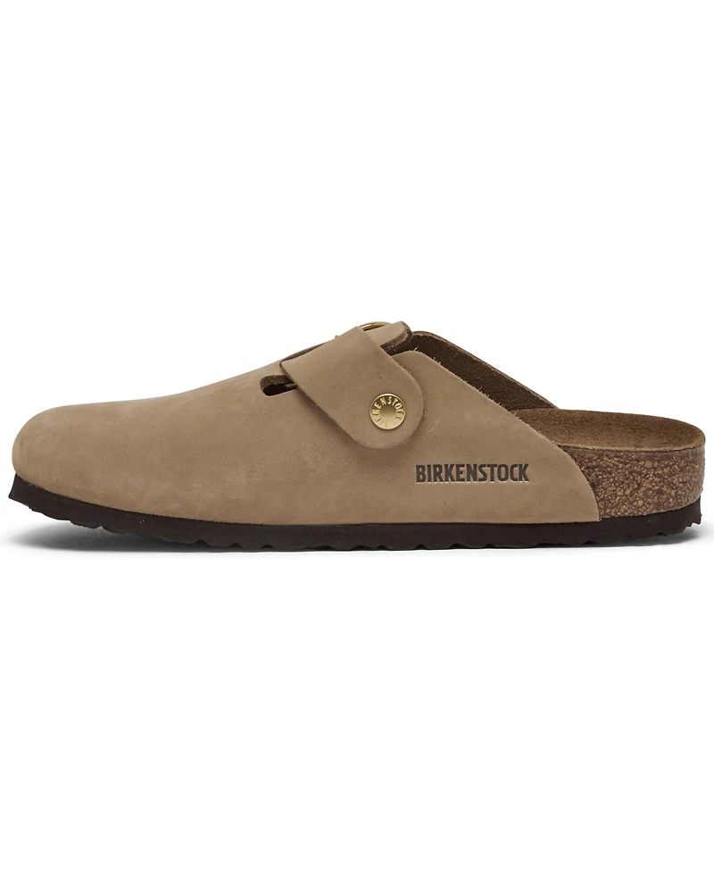 Birkenstock Women's Boston Big Buckle Nubuck Leather Clogs from Finish Line