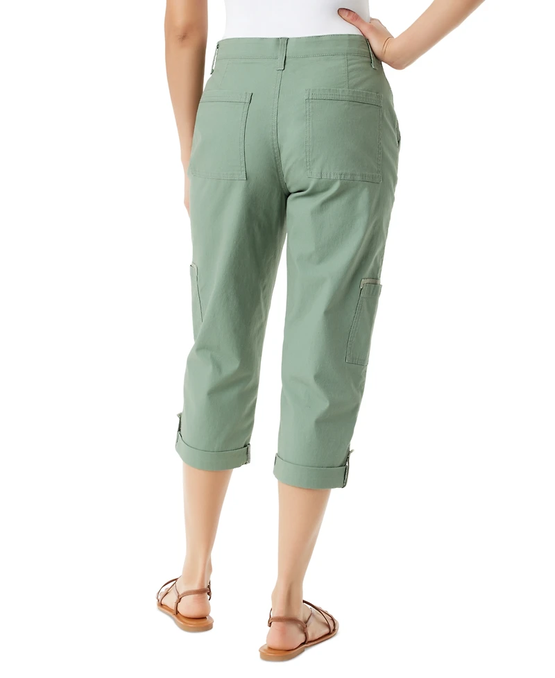 Gloria Vanderbilt Women's Adjustable-Hem Cargo Capri Pants