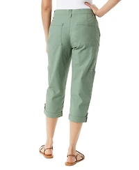 Gloria Vanderbilt Women's Adjustable-Hem Cargo Capri Pants