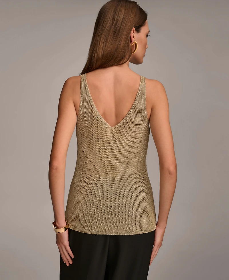 Donna Karan Women's Metallic-Knit Tank Top