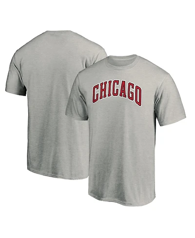 Men's Fanatics Heathered Gray Chicago Bulls Alternate Logo T-shirt