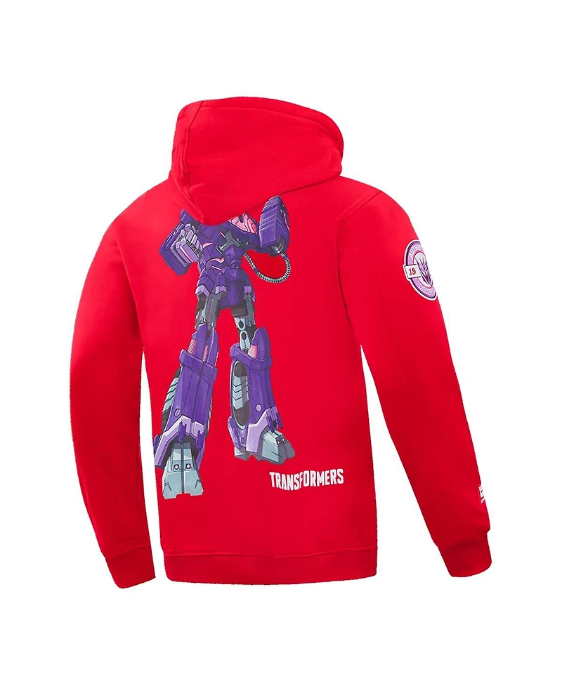 Men's and Women's Freeze Max Red Transformers Made On Cybertron Pullover Hoodie