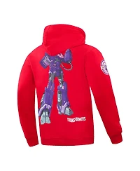 Men's and Women's Freeze Max Red Transformers Made On Cybertron Pullover Hoodie