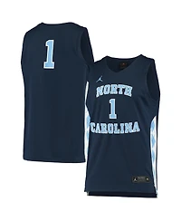 Men's and Women's Jordan #1 Navy North Carolina Tar Heels Replica Basketball Jersey