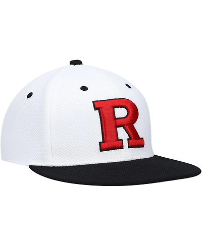 Men's adidas White Rutgers Scarlet Knights On-Field Baseball Fitted Hat
