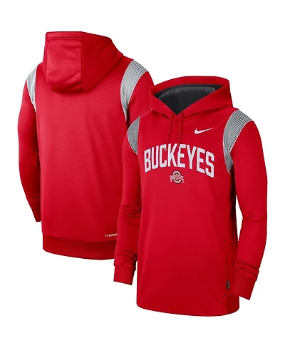 Men's Nike Scarlet Ohio State Buckeyes 2022 Game Day Sideline Performance Pullover Hoodie