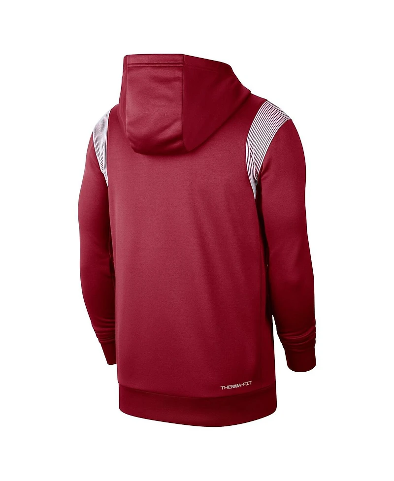 Men's Nike Crimson Oklahoma Sooners 2022 Game Day Sideline Performance Pullover Hoodie