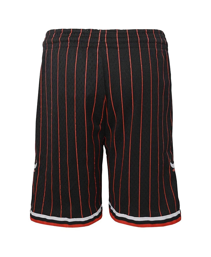 Big Boys Mitchell & Ness Black Chicago Bulls Hardwood Classics Swingman Shorts
