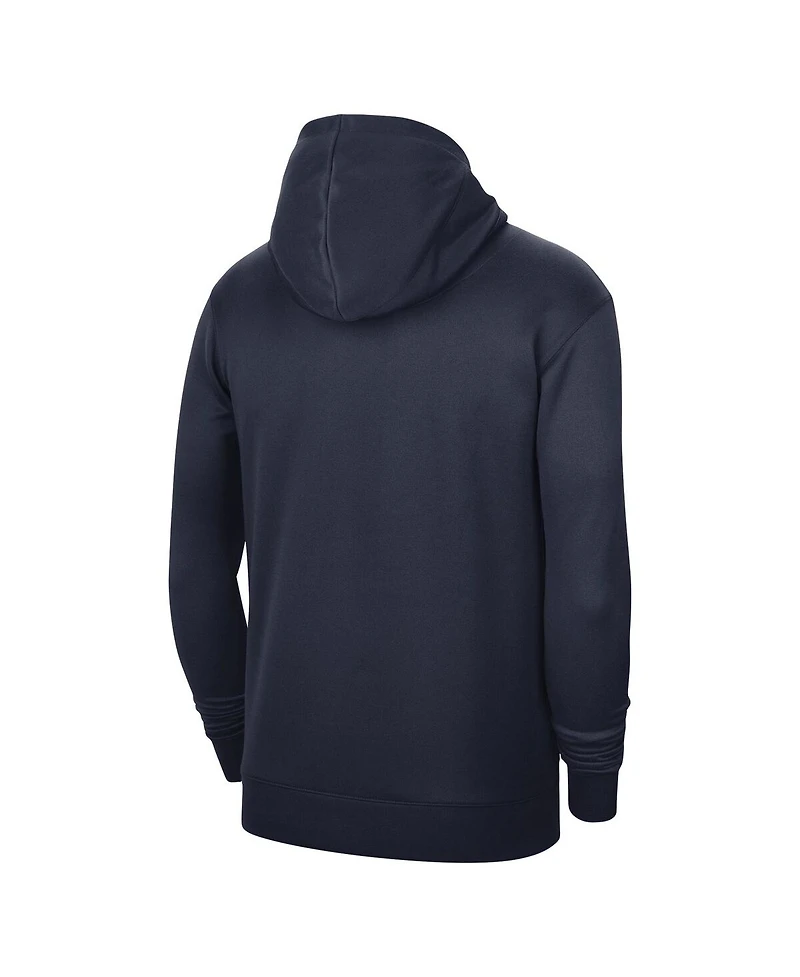 Men's and Women's Nike Navy Denver Nuggets 2023/24 Performance Spotlight On-Court Practice Pullover Hoodie
