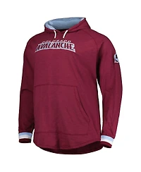 Men's Mitchell & Ness Burgundy Colorado Avalanche Big and Tall Legendary Raglan Pullover Hoodie