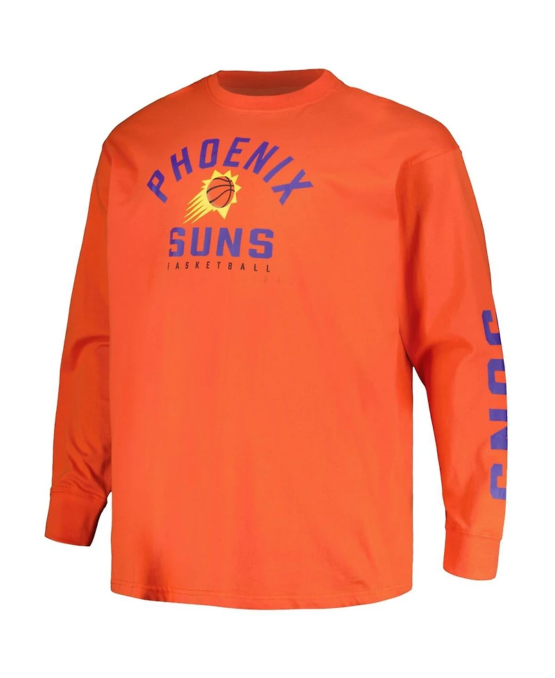 Men's Fanatics Purple, Orange Phoenix Suns Big and Tall Short Sleeve Long T-shirt Set