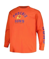 Men's Fanatics Purple, Orange Phoenix Suns Big and Tall Short Sleeve Long T-shirt Set